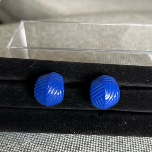 Vintage plastic hoop earrings